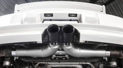 SOUL 06-11 Porsche 997 / 997.2 GT3 Center Muffler Bypass Exhaust - 3.5in Black Double Wall Tips - GUMOTORSPORT