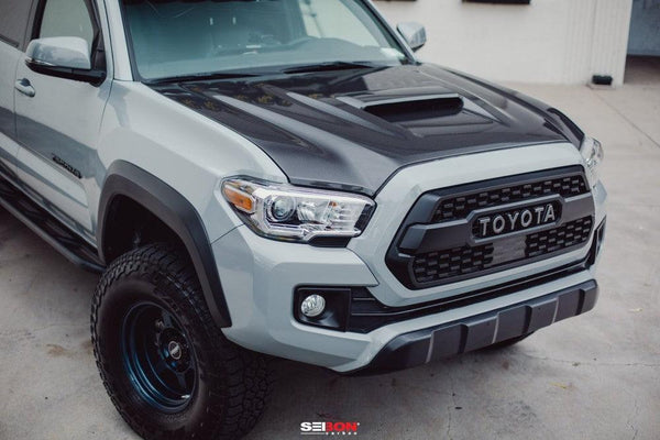 Seibon 2016 - 2021 Toyota Tacoma TR-Style Carbon Fiber Hood - GUMOTORSPORT