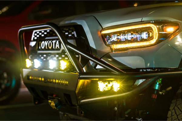 Morimoto XB Headlights : Toyota Tacoma (2016 - 2023 ) (AMBER DRL)