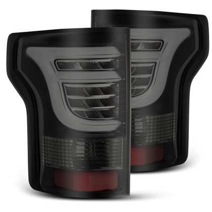 AlphaRex 15-17 Ford F-150 (Excl Models w/Blind Spot Sensor) PRO-Series LED Tail Lights Jet Black - GUMOTORSPORT