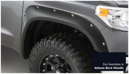Bushwacker 16-18 Toyota Tundra Fleetside Pocket Style Flares 4pc - Midnight Black - GUMOTORSPORT