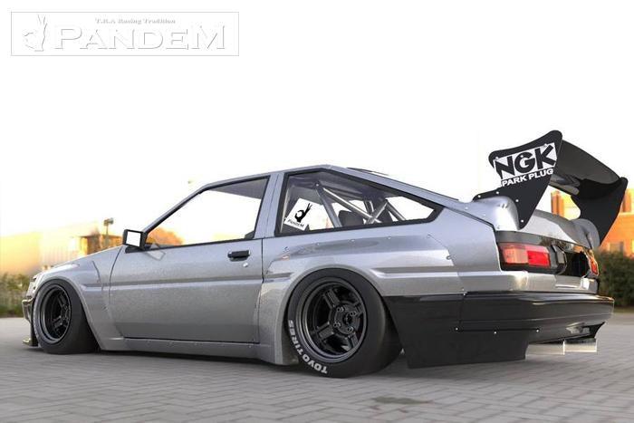 GReddy Pandem 84-87 Toyota Corolla-Levin HB AE86 Full Widebody Kit w/o ...