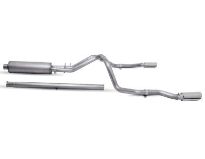 Gibson 2019-2021 GMC Sierra 1500 Denali 5.3L 3in/2.5in Cat-Back Dual Split Exhaust - Stainless - GUMOTORSPORT