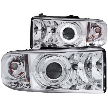 ANZO 1994-2001 Dodge Ram Projector Headlights w/ Halo Chrome - GUMOTORSPORT