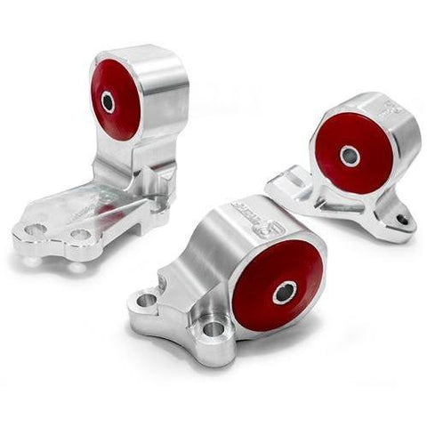 Innovative 88-91 Civic B-Series Silver Aluminum Mounts 75A Bushings (Cable to Hydro Conversion) - GUMOTORSPORT