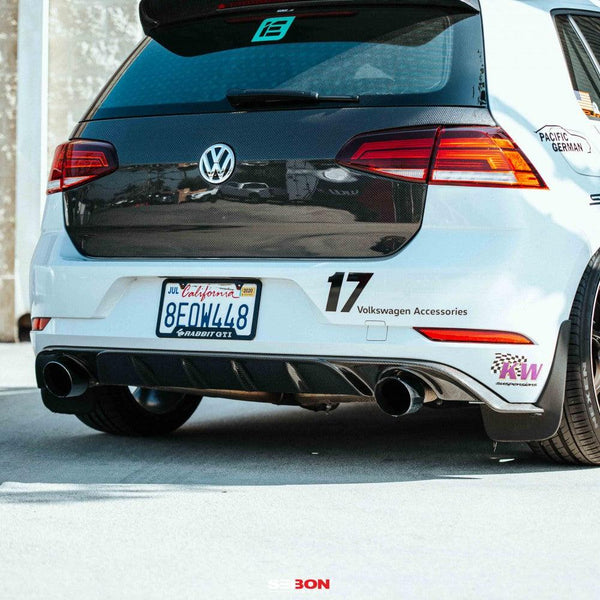Seibon 2018 - 2020 Volkswagen GTI Mk7 MB-Style Carbon Fiber Rear Lip - GUMOTORSPORT