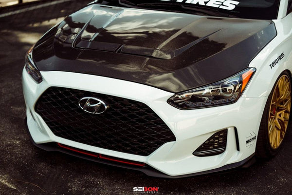Seibon 2019 - 2022 Hyundai Veloster / Veloster N VT-Style Carbon Fiber Hood - GUMOTORSPORT