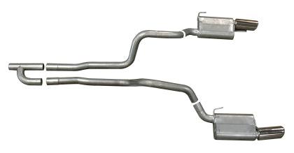 Gibson 05-10 Ford Mustang Base V6 4.0L 2.5in Cat-Back Dual Exhaust - Aluminized - GUMOTORSPORT