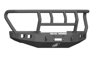 Road Armor 2017 - 2022 Ford F-250 Stealth Front Winch Bumper w/Titan II Standard Flare - Tex Blk - GUMOTORSPORT