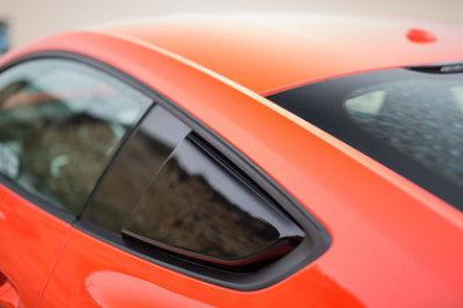 ROUSH 2015-2019 Ford Mustang Black Quarter Window Scoops - GUMOTORSPORT
