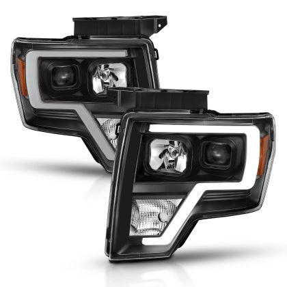 ANZO 2009-2014 Ford F-150 Projector Light Bar H.L Black Amber - GUMOTORSPORT