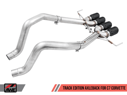 AWE Tuning 14-19 Chevy Corvette C7 Z06/ZR1 (w/o AFM) Track Edition Axle-Back Exhaust w/Black Tips - GUMOTORSPORT