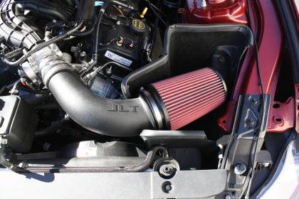 JLT 15-17 Ford Mustang V6 Black Textured Cold Air Intake Kit w/Red Filter - GUMOTORSPORT