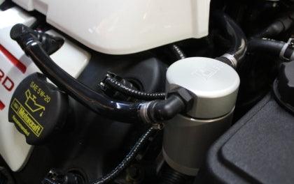 JLT 11-17 Ford Mustang GT Passenger Side Oil Separator 3.0 - Clear Anodized - GUMOTORSPORT