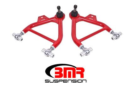 BMR 79-93 Fox Mustang Lower A-Arms (Coilover Only) w/ Adj. Rod End and Tall Ball Joint - Red - GUMOTORSPORT