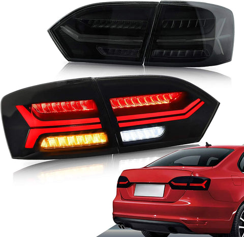 VLAND LED Tail lights Compatible with 2011-2014 Volkswagen Jetta (Not Fit Jetta GLI) (Smoke) - GUMOTORSPORT