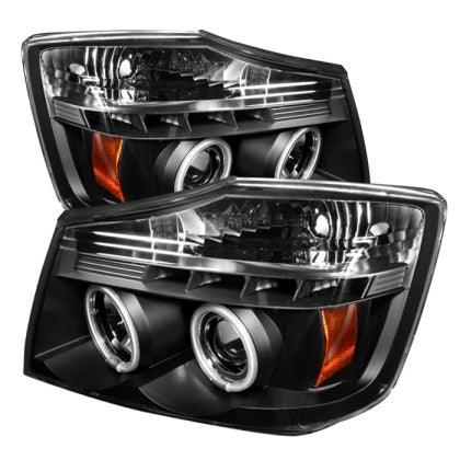 Spyder Nissan Titan 04-14/Armada 04-07 Projector Headlights CCFL Halo LED Blk PRO-YD-NTI04-CCFL-BK - GUMOTORSPORT