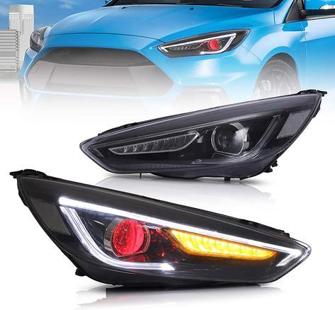 VLAND LED Headlights For Ford Focus 2015-2017 With Amber Sequential YAA-FKS-0289 - GUMOTORSPORT