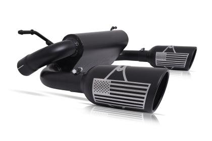 Gibson 2007-2017 Jeep Wrangler JK X 3.8L 2.5in Patriot Series Cat-Back Dual Split Exhaust - Blk Ceramic - GUMOTORSPORT