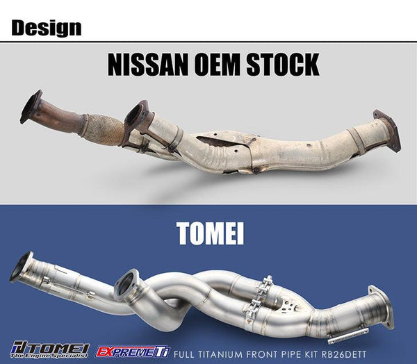 Tomei Full Titanium Front Pipe Kit Expreme Ti RB26DETT Nissan GT-R - GUMOTORSPORT