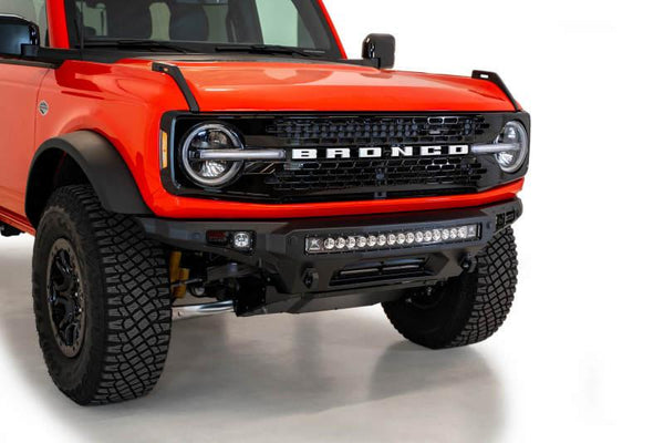 Addictive Desert Designs 2021+ Ford Bronco Stealth Fighter Front Bumper w/ Winch Mount - GUMOTORSPORT