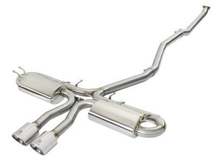 aFe Takeda 3in 304 SS Cat-Back Exhaust System w/Polished Tips 2017+ Honda Civic Si (4dr) I4 1.5L (t) - GUMOTORSPORT