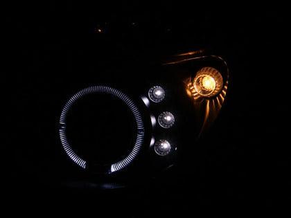 ANZO 2002-2003 Subaru Impreza Projector Headlights w/ Halo Black - GUMOTORSPORT