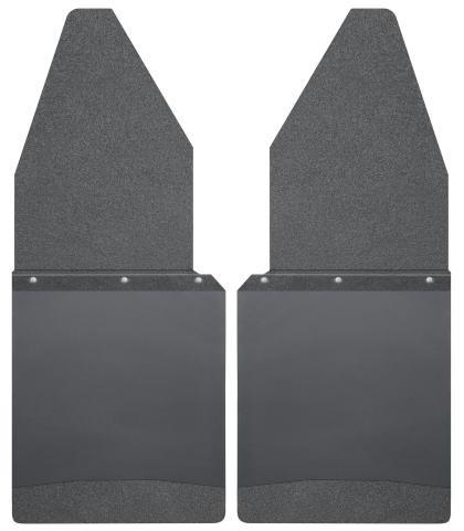 Husky Liners Ford 88-16 F-150/88-99 F-250 12in W Black Top & Weight Kick Back Front Mud Flaps - GUMOTORSPORT