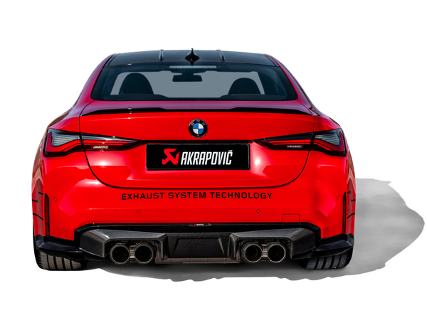 Akrapovic 2021 + BMW M3 (G80) / M4 (G82, G83) Rear Carbon Fiber Diffuser - High Gloss Black