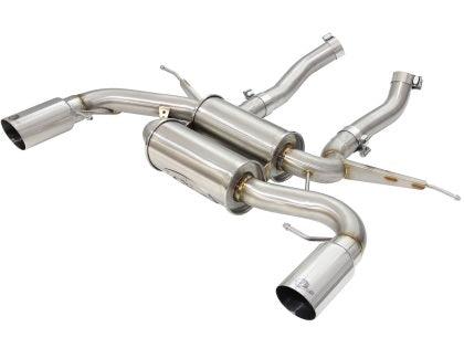 aFe MACHForce XP 2.5in Axle Back Stainless Exhaust w/ Polished Tips 07-13 BMW 335i 3.0L L6 (E90/92) - GUMOTORSPORT