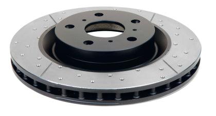 DBA 15-16 Mustang GT / EcoBoost Rear Drilled & Slotted Street Series Rotor Black Hub - GUMOTORSPORT