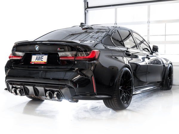 AWE SwitchPath Catback Exhaust for BMW G8X M3/M4 - Chrome Silver Tips - GUMOTORSPORT