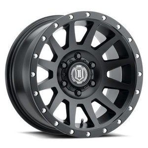 ICON Compression 17x8.5 6x5.5 0mm Offset 4.75in BS 106.1mm Bore Satin Black Wheel - GUMOTORSPORT