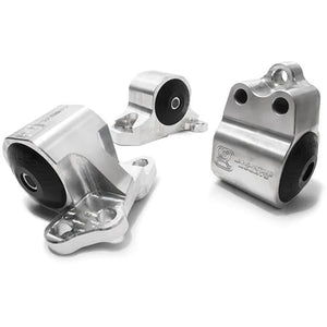 Innovative 92-95 Civic B/D Series Silver Aluminum Mounts Solid Bushings (3 Bolt) - GUMOTORSPORT