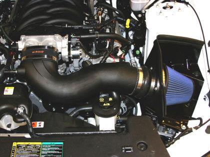 Airaid 11-14 Ford Mustang GT 5.0L Race Only (No MVT) MXP Intake System w/ Tube (Dry / Blue Media) - GUMOTORSPORT