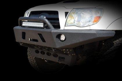 DV8 Offroad 05-15 Toyota Tacoma Front Bumper Winch Ready - Black Powdercoat - GUMOTORSPORT