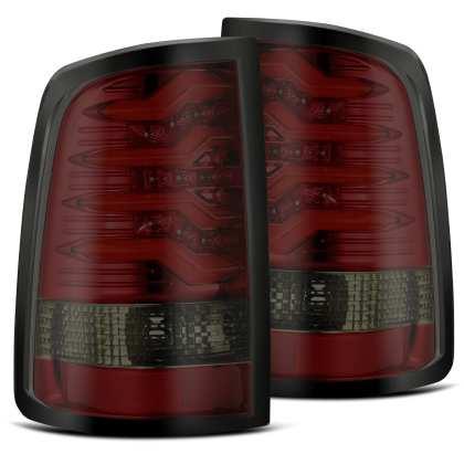 AlphaRex 09-18 Dodge Ram 1500 PRO-Series LED Tail Lights Red Smoke - GUMOTORSPORT