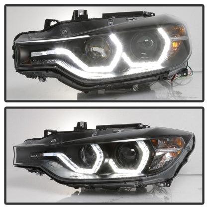 Spyder 2012 - 2014 BMW F30 3 Series 4DR Projector Headlights - Black PRO-YD-BMWF3012-AFSHID-BK - GUMOTORSPORT