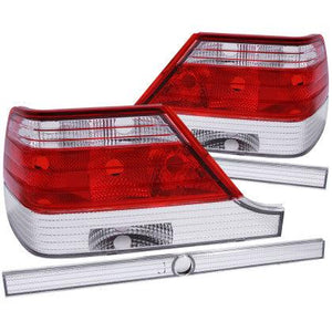 ANZO 1995-1999 Mercedes Benz S Class W140 Taillights Red/Clear - GUMOTORSPORT