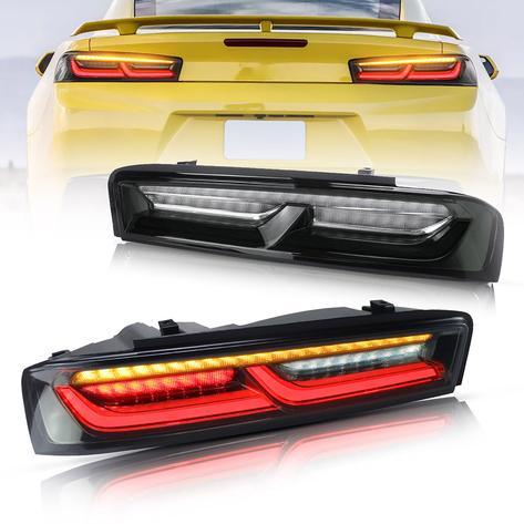 VLAND Full LED Dynamic Tail Lights High-Brightness Waterproof Smoked Lens Replacement For Chevrolet Camaro 2016‑2018 - GUMOTORSPORT