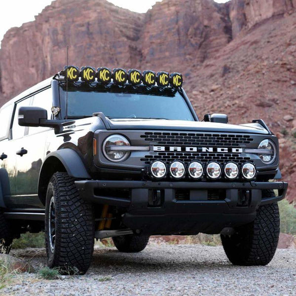 KC HiLiTES 2021 + Ford Bronco 39in. Gravity LED Pro6 Light Bar Kit Front Bumper - GUMOTORSPORT