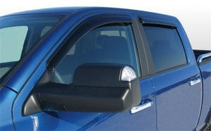 Stampede 2009-2018 Dodge Ram 1500 Crew Cab Pickup Tape-Onz Sidewind Deflector 4pc - Smoke - GUMOTORSPORT