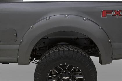 Bushwacker 17-18 Ford F-250 Super Duty Pocket Style Flares 4pc - Magnetic Grey - GUMOTORSPORT