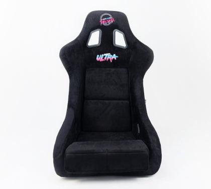 NRG FRP Bucket Seat ULTRA Edition - Large (Black Alcantara/Gold Glitter Back) - GUMOTORSPORT