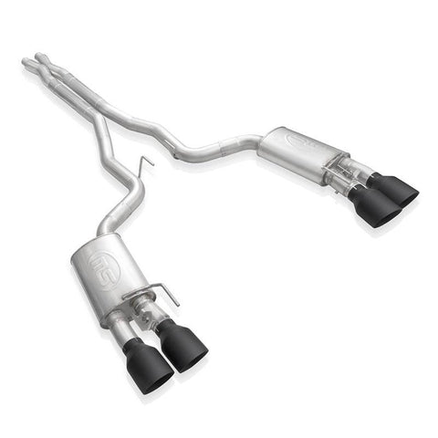 Stainless Works 2020 + Ford GT500 Redline Catback X-Pipe Exhaust Factory Connect - Black Tips - GUMOTORSPORT