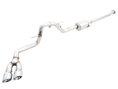 AWE 0FG 2021 + Ford F150 Dual Side Exit Cat-Back Exhaust- 4.5in Chrome Silver Tips