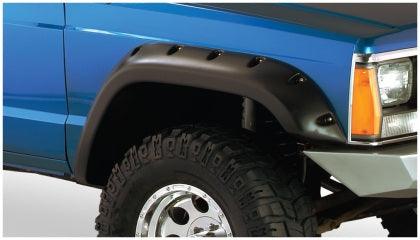 Bushwacker 84-01 Jeep Cherokee Cutout Style Flares 4pc Fits 2-Door Sport Utility Only - Black - GUMOTORSPORT