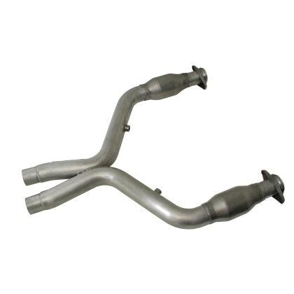 BBK 11-14 Mustang 5.0 Short Mid X Pipe With Catalytic Converters 3.0 For BBK Long Tube Headers - GUMOTORSPORT