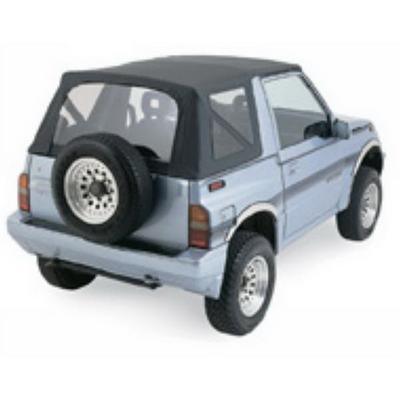Rampage 1995-1998 Geo Tracker Soft Top OEM Replacement - Black Denim - GUMOTORSPORT
