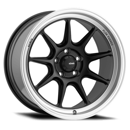 Konig Countergram 17x9 5x114.3 ET43 Matte Black / Matte Machined Lip - GUMOTORSPORT